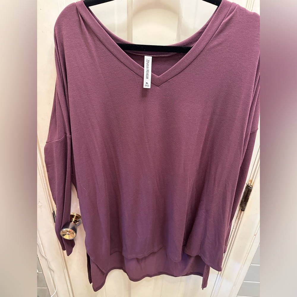 Purple long sleeve top